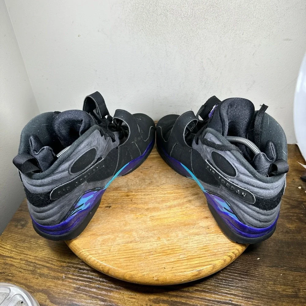 Nike Air Jordan 8 Retro Aqua 2015 Mens Black Concord Blue 305381-025 Size 10